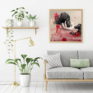 Animal - diamant rond complet - 30x30cm