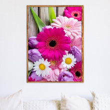 Charger l&#39;image dans la galerie, Fleur - diamant rond complet - 40x30cm
