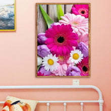 Charger l&#39;image dans la galerie, Fleur - diamant rond complet - 40x30cm
