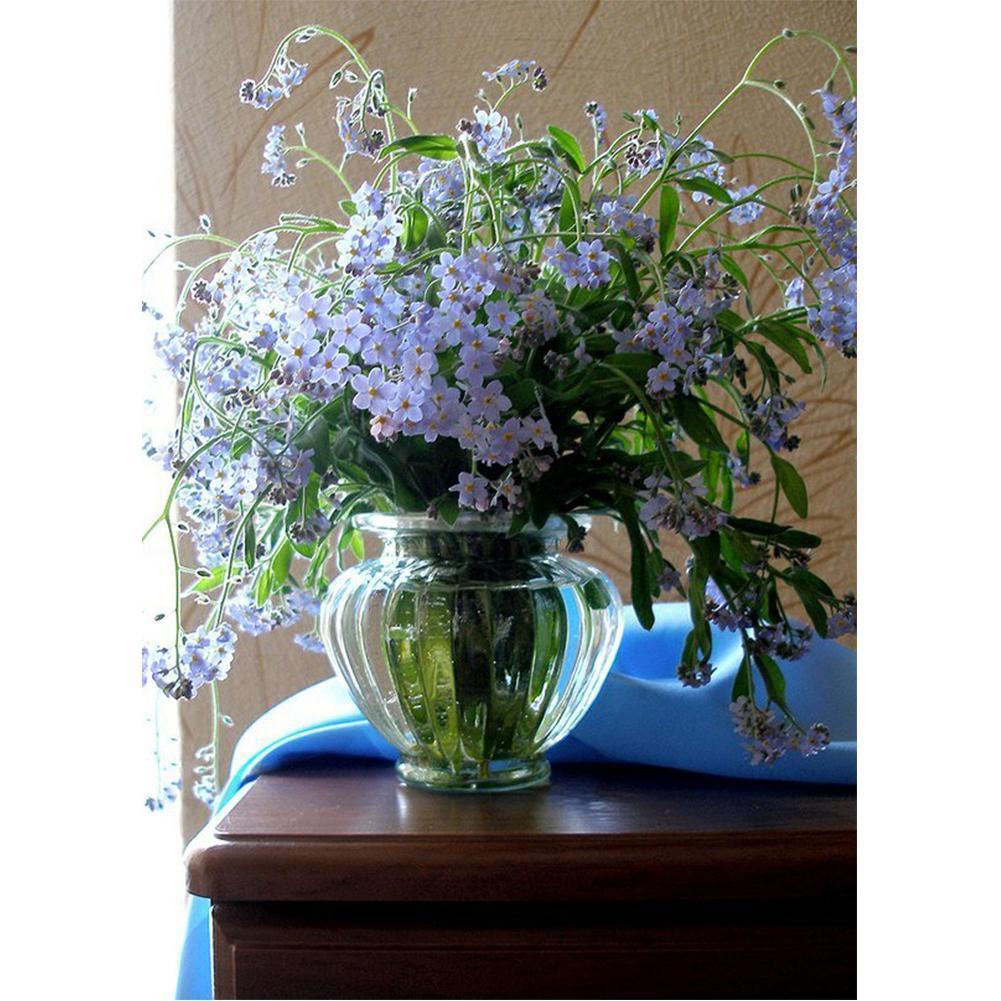 Fleur - diamant rond complet - 40x30cm