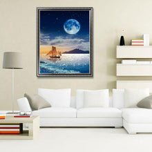 Charger l&#39;image dans la galerie, Mosaïque - diamant rond complet - 40x30cm
