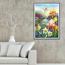 Charger l&#39;image dans la galerie, Fleur - diamant rond complet - 40x30cm
