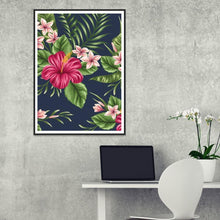 Charger l&#39;image dans la galerie, Fleur - diamant rond complet - 40x30cm
