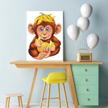 Charger l&#39;image dans la galerie, Singe - diamant rond complet - 30x40cm
