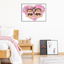 Charger l&#39;image dans la galerie, Singe - diamant rond complet - 30x40cm
