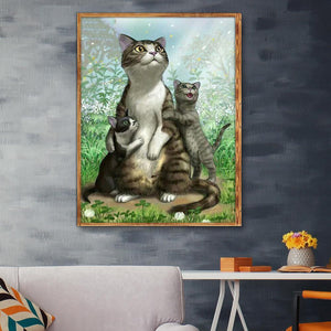 Animal - diamant rond complet - 40x30cm