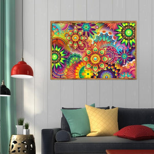 Résumé - diamant rond complet - 40x30cm