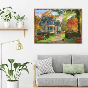 Paysage - diamant rond complet - 40x30cm