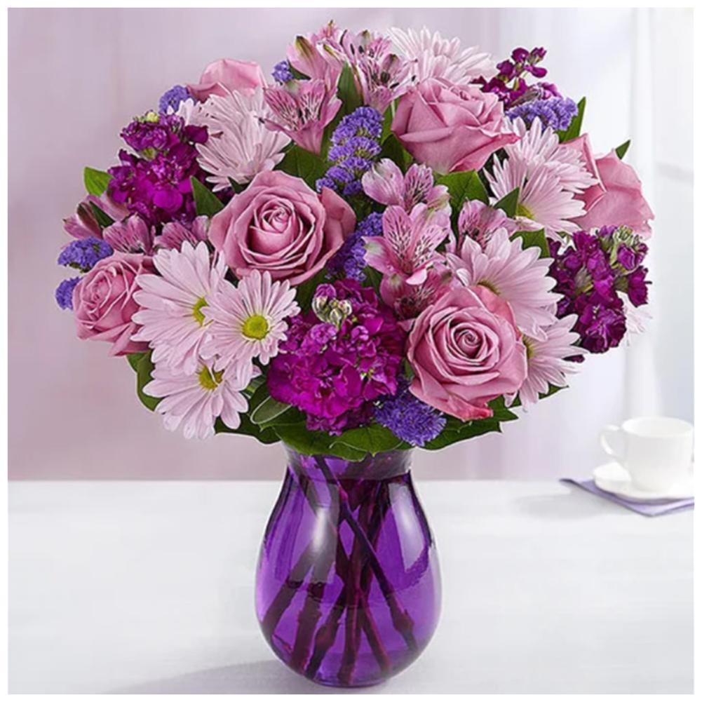 Fleurs - diamant rond complet - 30x30cm