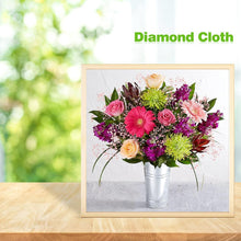 Charger l&#39;image dans la galerie, Fleurs - diamant rond complet - 30x30cm
