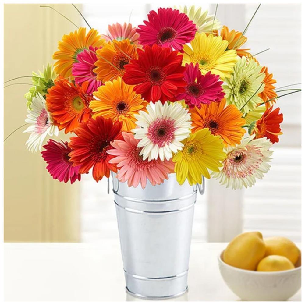 Fleurs - diamant rond complet - 30x30cm