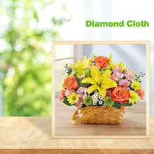 Charger l&#39;image dans la galerie, Fleurs - diamant rond complet - 30x30cm
