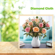 Charger l&#39;image dans la galerie, Fleurs - diamant rond complet - 30x30cm
