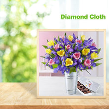 Charger l&#39;image dans la galerie, Fleurs - diamant rond complet - 30x30cm
