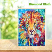 Charger l&#39;image dans la galerie, Lion - diamant rond complet - 30x40cm
