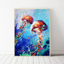 Charger l&#39;image dans la galerie, Méduses - diamant rond complet - 30x40cm
