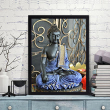 Charger l&#39;image dans la galerie, Statue de Bouddha - diamant rond complet - 30x40cm
