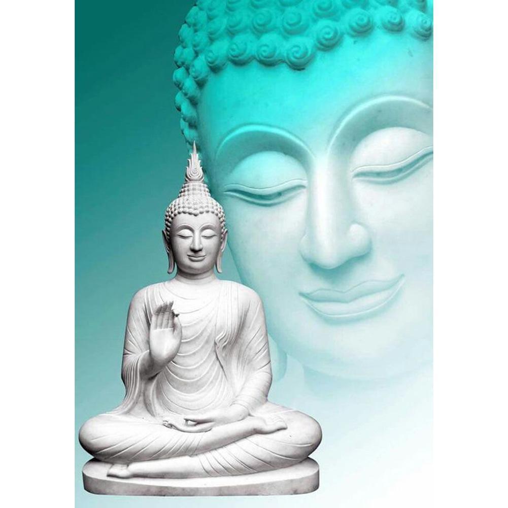Statue de Bouddha - diamant rond complet - 30x40cm