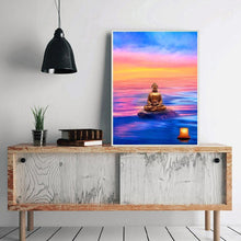 Charger l&#39;image dans la galerie, Statue de Bouddha - diamant rond complet - 30x40cm
