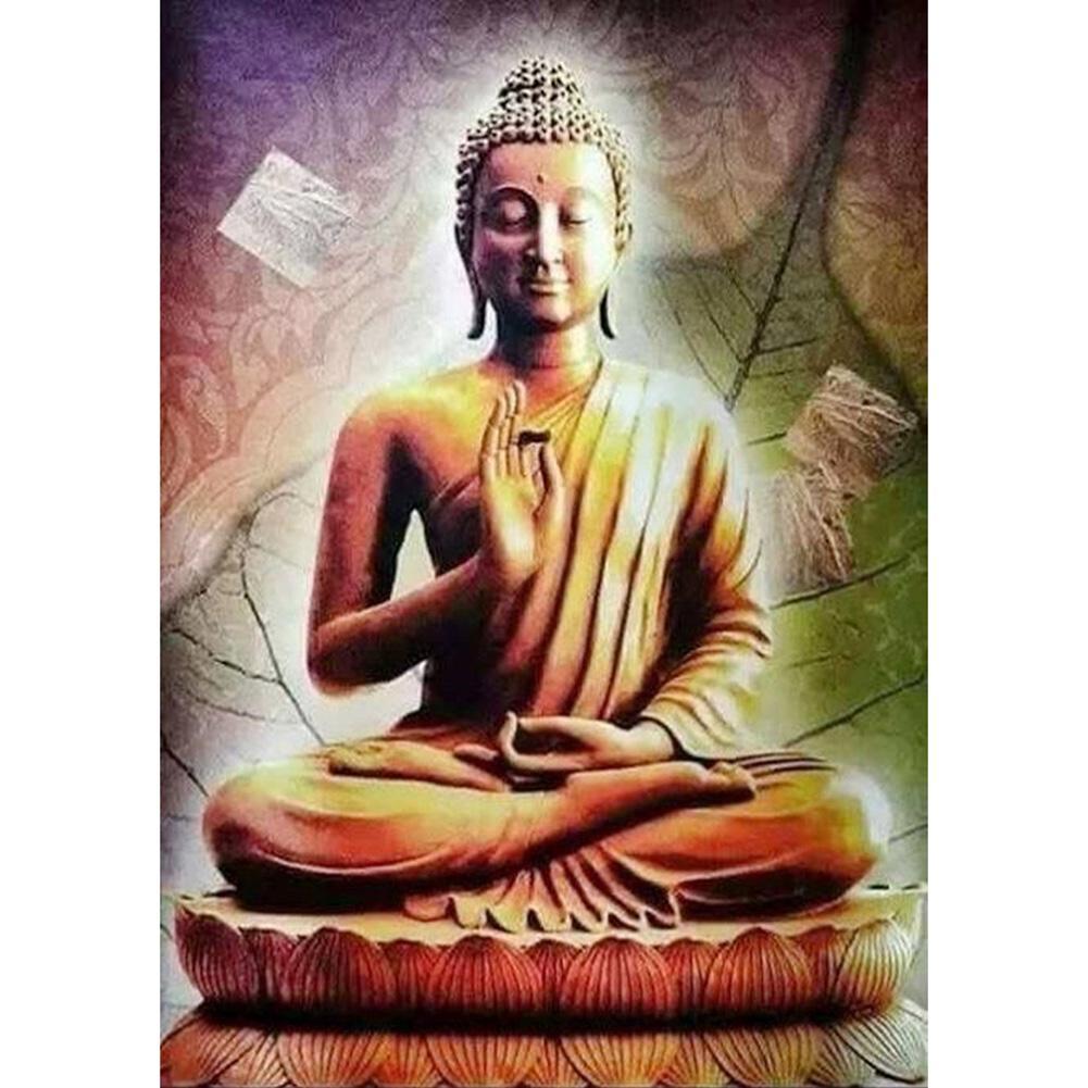 Statue de Bouddha - diamant rond complet - 30x40cm