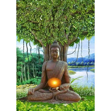 Charger l&#39;image dans la galerie, Statue de Bouddha - diamant rond complet - 30x40cm
