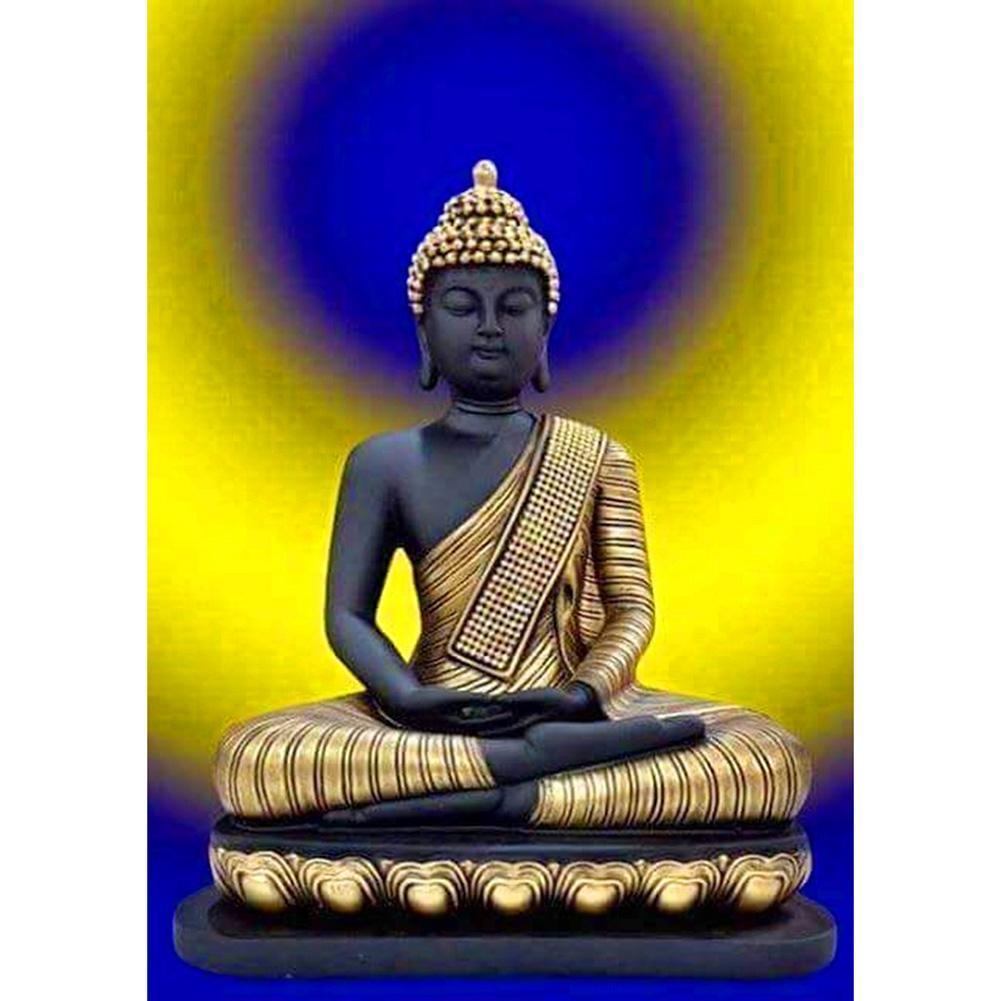Statue de Bouddha - diamant rond complet - 30x40cm