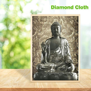Statue de Bouddha - diamant rond complet - 30x40cm