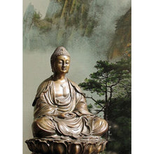Charger l&#39;image dans la galerie, Statue de Bouddha - diamant rond complet - 30x40cm
