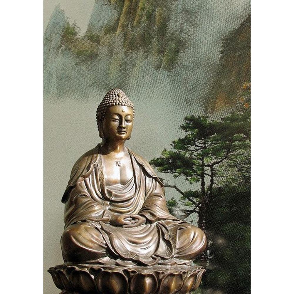 Statue de Bouddha - diamant rond complet - 30x40cm