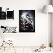 Charger l&#39;image dans la galerie, Beauté de crâne - diamant rond complet - 30x40cm
