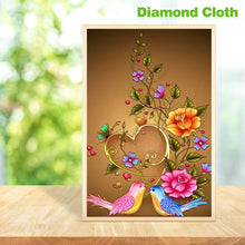 Charger l&#39;image dans la galerie, Papillon de fleur - diamant rond complet - 30x48cm
