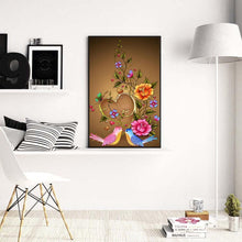 Charger l&#39;image dans la galerie, Papillon de fleur - diamant rond complet - 30x48cm
