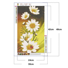 Charger l&#39;image dans la galerie, Papillon de fleur - diamant rond complet - 30x48cm
