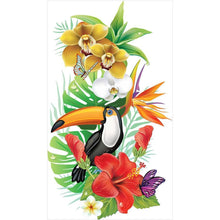 Charger l&#39;image dans la galerie, Papillon de fleur - diamant rond complet - 30x38cm
