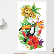 Charger l&#39;image dans la galerie, Papillon de fleur - diamant rond complet - 30x38cm
