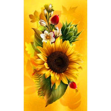 Charger l&#39;image dans la galerie, Papillon de fleur - diamant rond complet - 30x48cm
