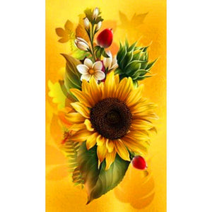 Papillon de fleur - diamant rond complet - 30x48cm
