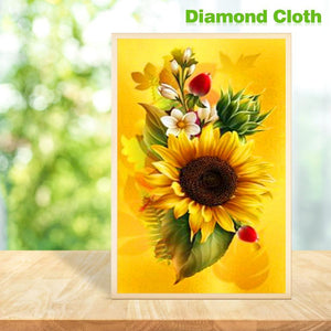 Papillon de fleur - diamant rond complet - 30x48cm
