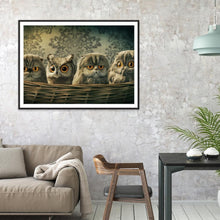 Charger l&#39;image dans la galerie, Oiseaux - diamant rond complet - 40x30cm
