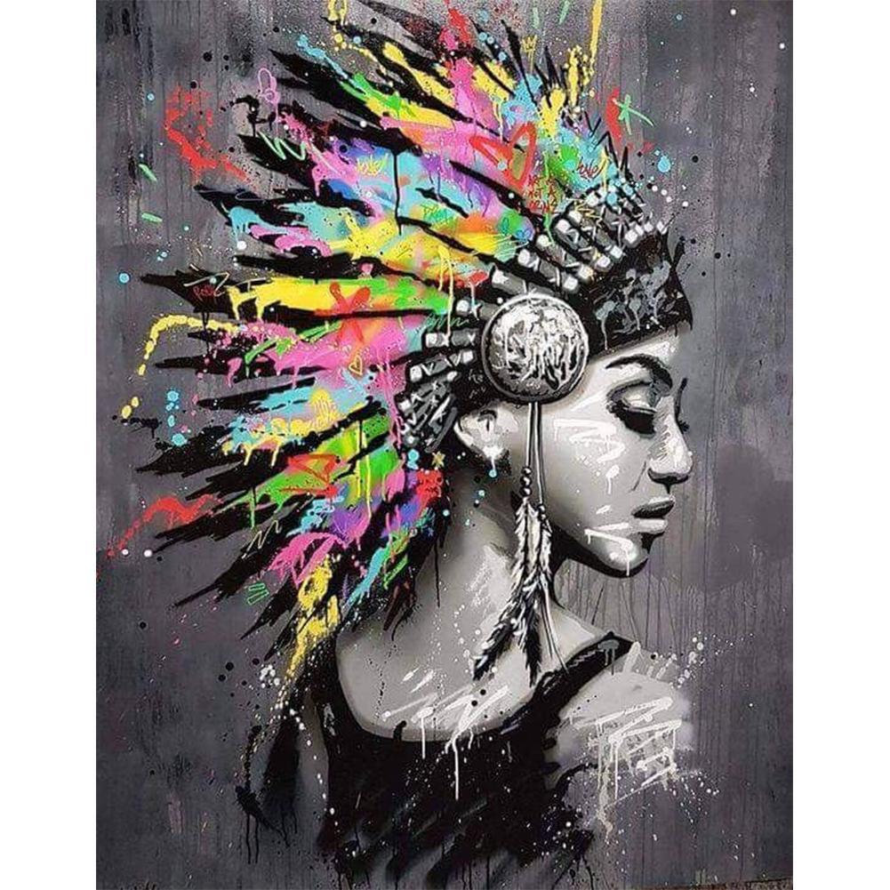 Caractère - diamant rond complet - 40x30cm