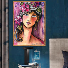 Charger l&#39;image dans la galerie, Caractère - diamant rond complet - 40x30cm
