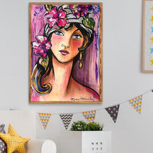 Charger l&#39;image dans la galerie, Caractère - diamant rond complet - 40x30cm
