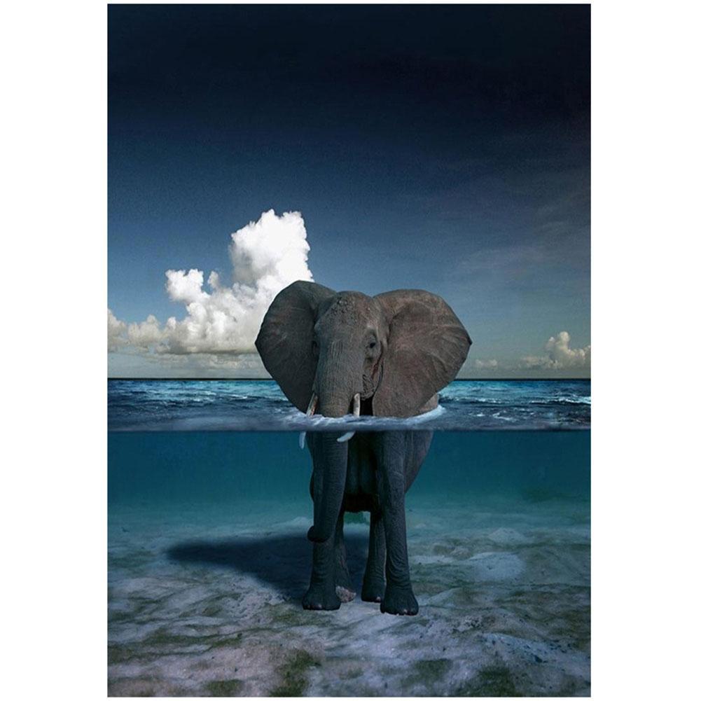 Animal - diamant rond complet - 40x30cm