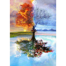 Charger l&#39;image dans la galerie, Arbre suspendu - diamant rond complet - 40x60cm
