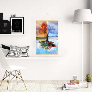 Arbre suspendu - diamant rond complet - 40x60cm