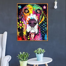 Charger l&#39;image dans la galerie, Chien - diamant rond complet - 25x30cm
