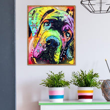 Charger l&#39;image dans la galerie, Chien - diamant rond complet - 25x30cm
