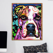 Charger l&#39;image dans la galerie, Chien - diamant rond complet - 25x30cm
