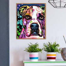 Charger l&#39;image dans la galerie, Chien - diamant rond complet - 25x30cm
