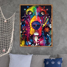 Charger l&#39;image dans la galerie, Chien - diamant rond complet - 25x30cm

